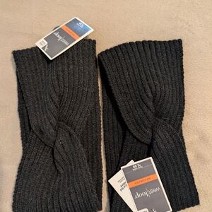 West Loop Black Ribbed Headbands